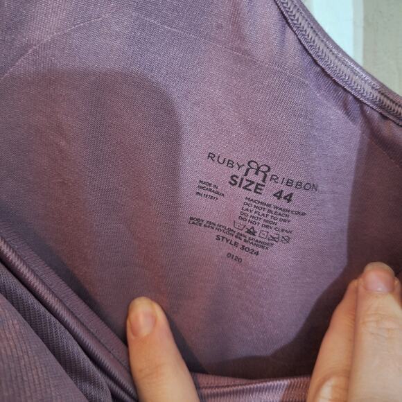 Ruby Ribbon size 44 Lace Cami purple support shapewear - Picture 5 of 5